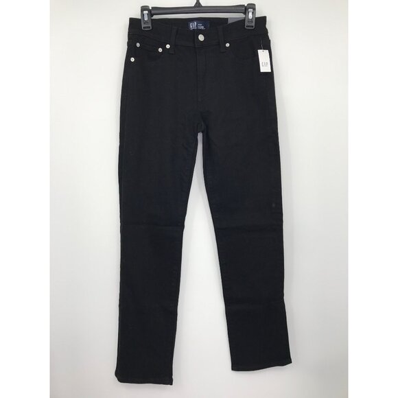 GAP Womens Denim Jean Classic Straight Leg Black 6/28 Regular NEW - Picture 1 of 7
